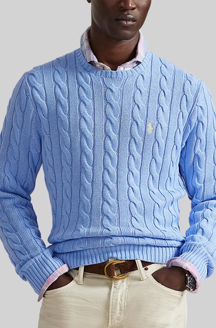 Cable-Knit Cotton Sweater