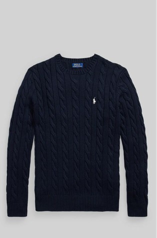 Cable-Knit Cotton Sweater