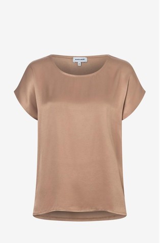 T-shirt with satin front