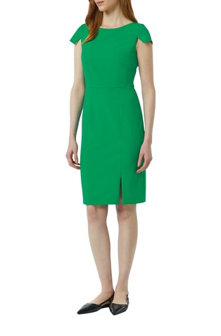 COMMA Fitted dress with bateau neckline Green 3