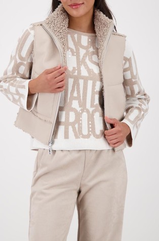 Obojestranski brezrokavnik s stoječim ovratnikom