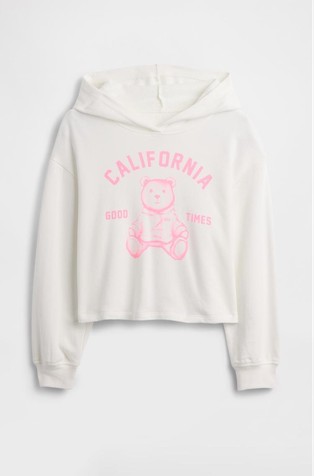 Relaxed fit pulover s kapuco za deklice