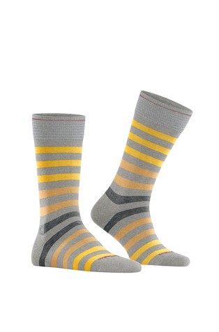 BURLINGTON Blackpool Men Socks Gray / Yellow 2