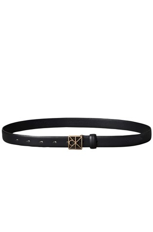 Full-Grain Leather Emblem Logo Belt