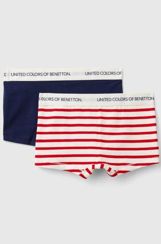 BENETTON Paket 2 boksaric iz elastičnega organskega bombaža Večbarvna - Multi 2