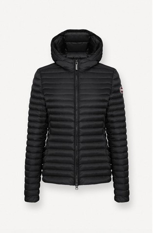 Prehodna vodoodbojna puhovka s kapuco