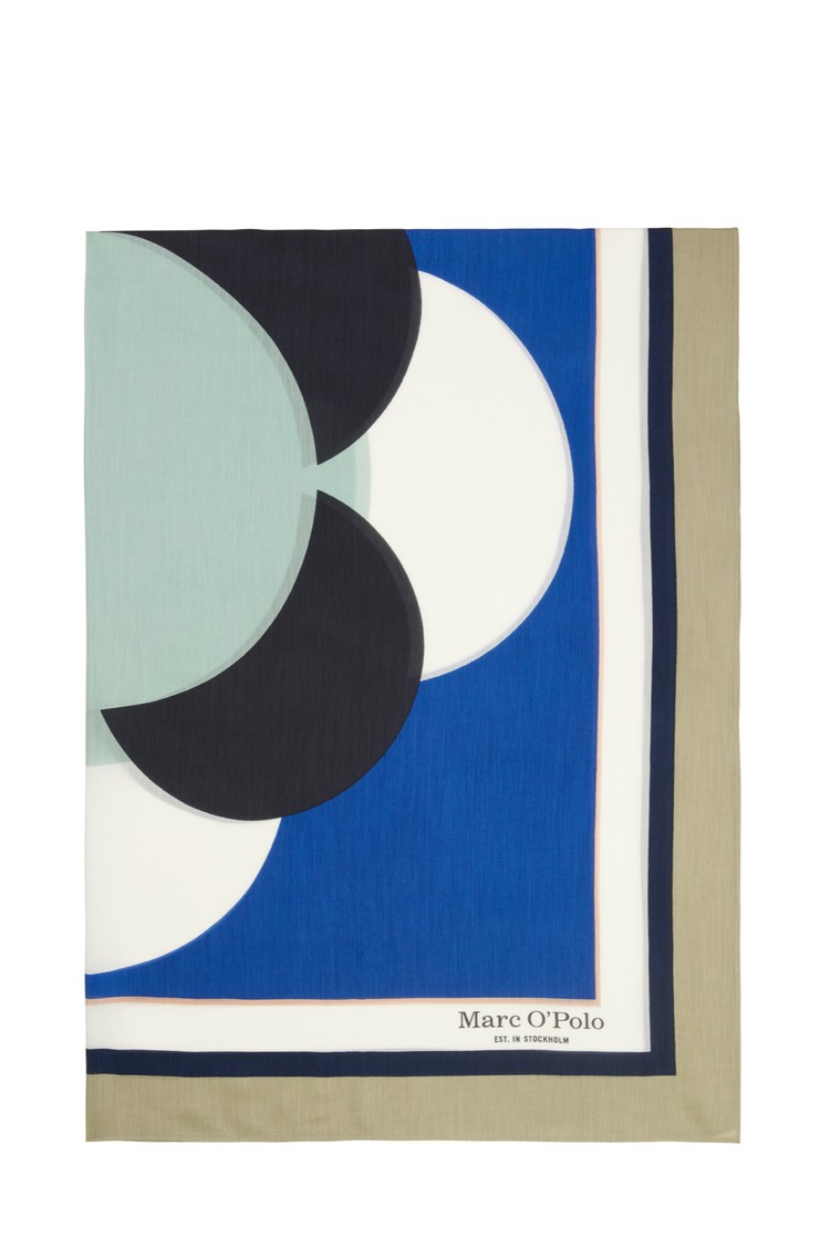 MARC O'POLO Shawl made from a modal-cupro mix Blue/Beige 