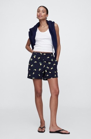 Mid Rise Downtown Khaki Shorts