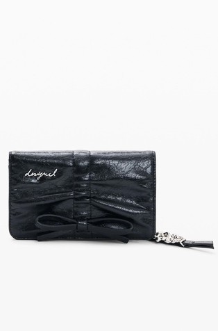 Shiny faux leather wallet