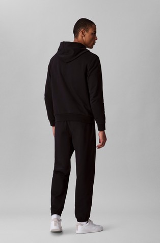 CALVIN KLEIN Pulover s kapuco iz bombažne mešanice Črna - Black 3