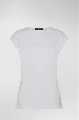 Cotton T-shirt with side slit