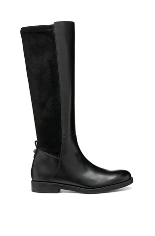 Esmeena leather boots with synthetic suede insert