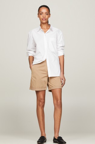 TOMMY HILFIGER Chino kratke hlače iz bombažne mešanice Bež - Beige 4