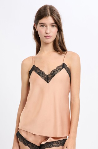 Desire satenast zgornji del pižame s čipko