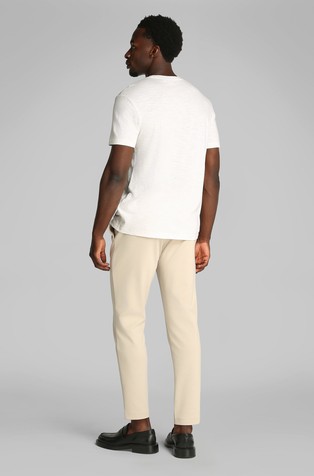 CALVIN KLEIN Majica iz mešanice bombaža in lana Bela - White 2