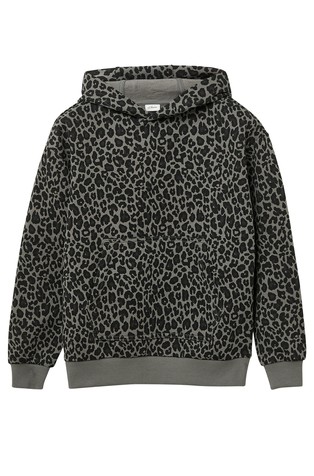 Pulover s kapuco in leopardjim vzorcem