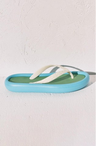 Colour block flip-flops