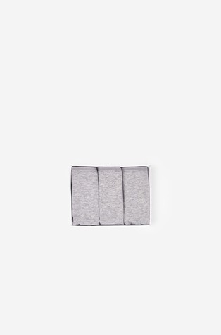 WOMEN'SECRET Paket 3 bombažnih tangic Siva - Gray 4