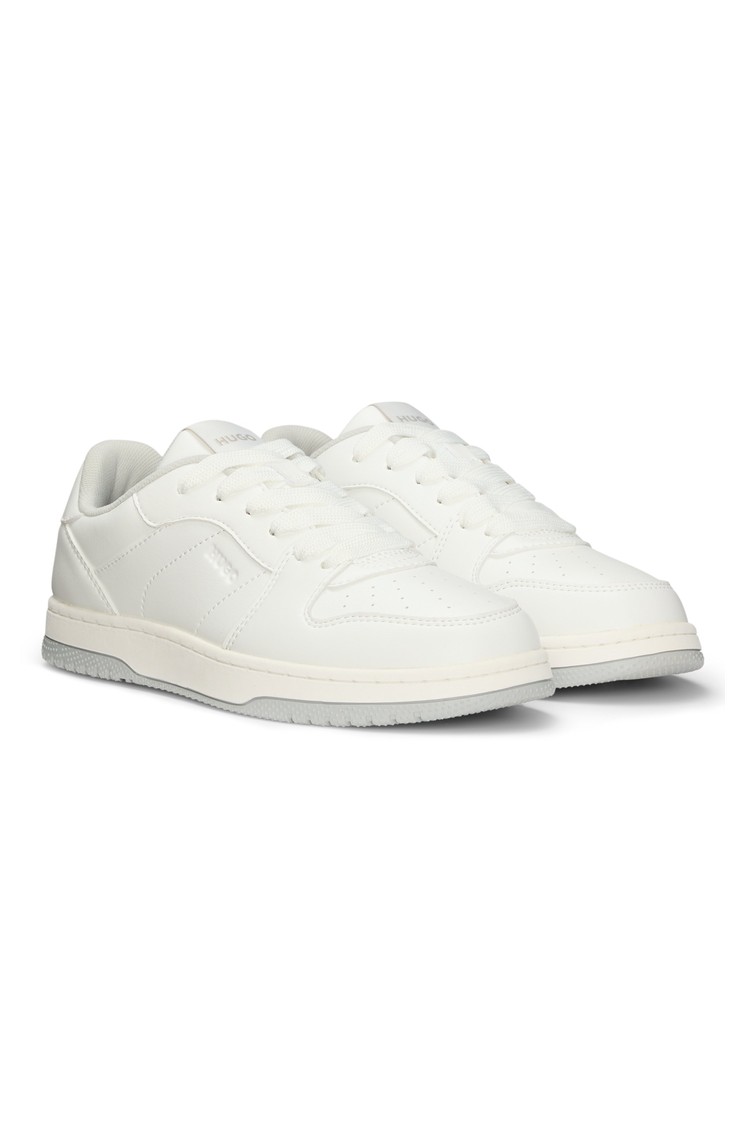 HUGO BOSS Trainers with faux-leather uppers White 