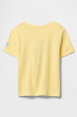 GAP babyGap × Disney majica s potiskom za malčke Rumena - Pale Banana 12-0824Tcx 2