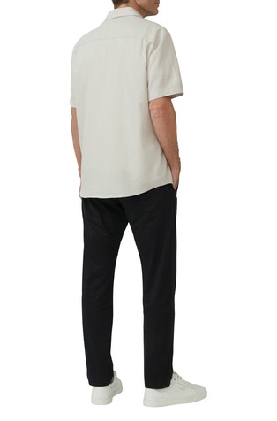 S.OLIVER Regular fit srajca s kratkimi rokavi iz lanene mešanice Bež - Light Beige 2