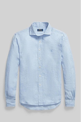 Custom fit Houndstooth Linen Shirt