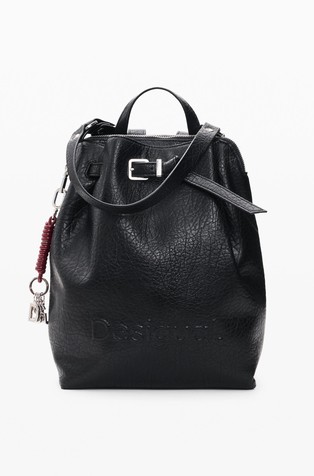 Faux-leather backpack
