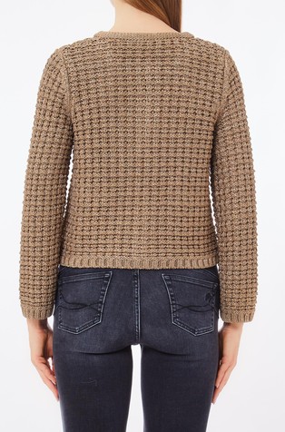 LIU JO Bouclé jacket Brown 2