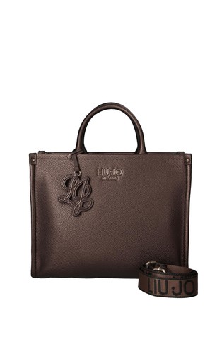 Medium tote bag with logo charm