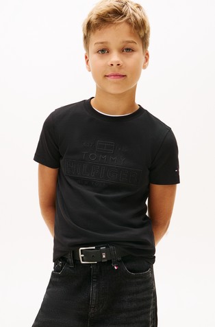 Bombažna majica s kratkimi rokavi in vezenino