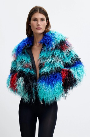 Furry jacket M. C. Lacroix.