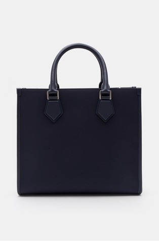 DOLCE &amp; GABBANA Večja torba iz najlona z gumiranim logotipom Modra - Blue 3