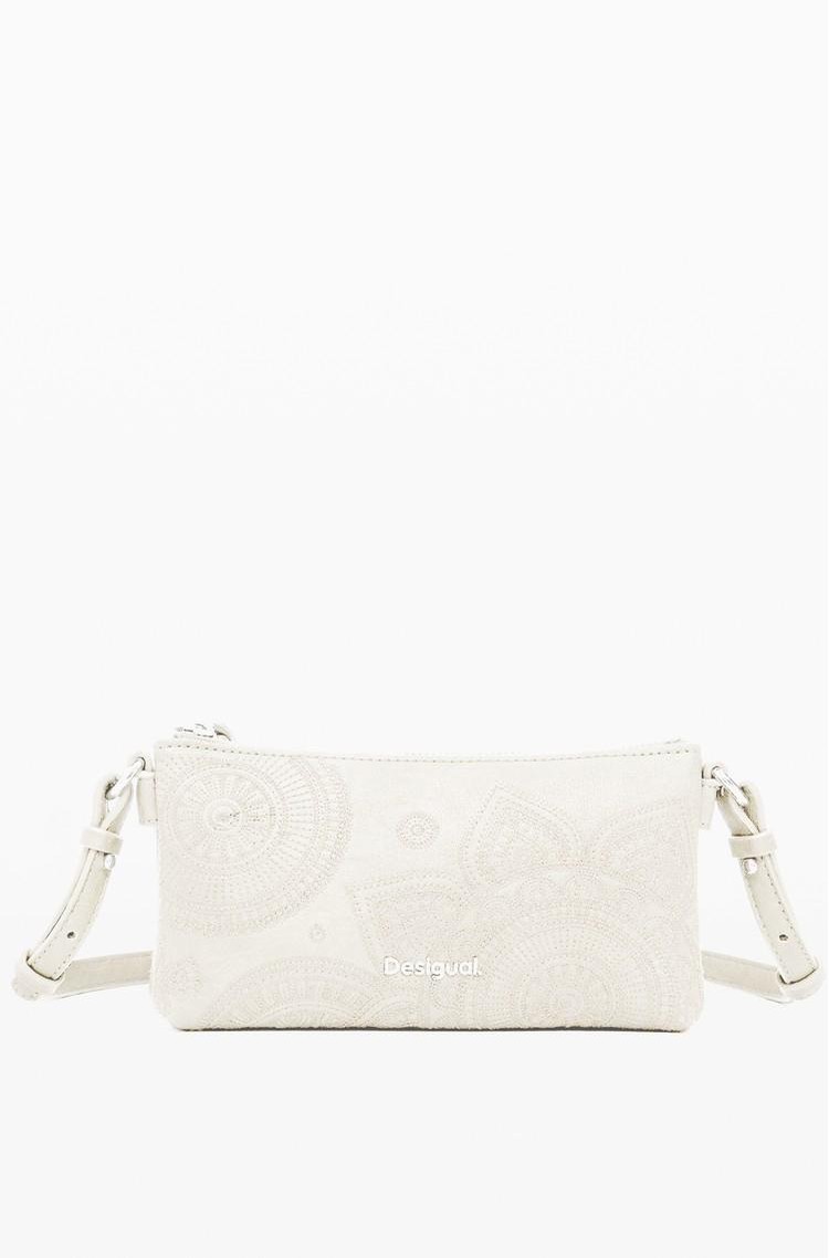 DESIGUAL S embossed wallet White 