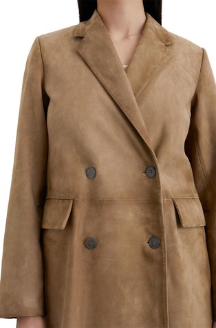 MARC O'POLO Suede coat with double-breasted closure Summer Sand 3
