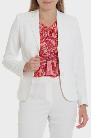 Slim fit suknjič iz krep tkanine