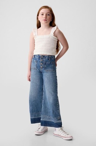 Wide leg denim hlače za deklice