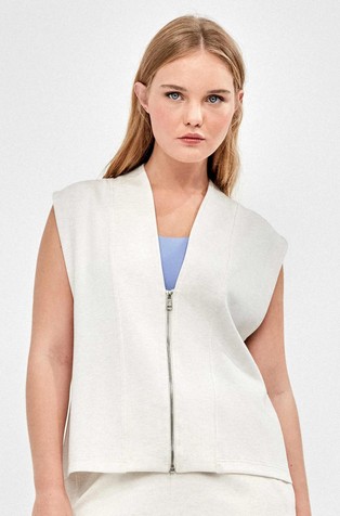 Vest in viscose-blend