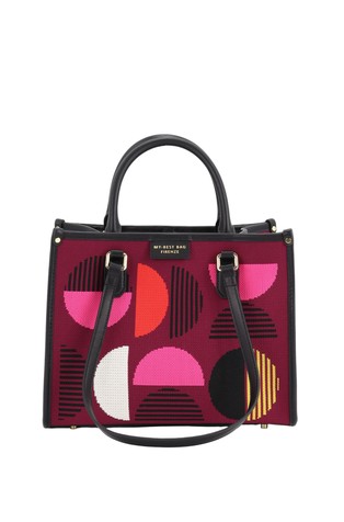 Patterned canvas tote