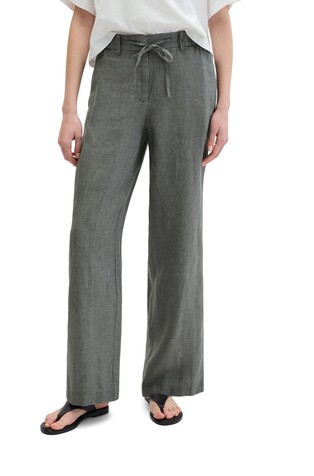 Relaxed fit linen trousers