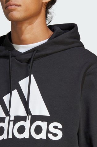 ADIDAS Essentials pulover s kapuco in velikim logotipom Črna - Black 4