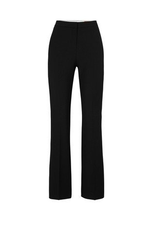 Regular fit high-waisted trousers in wool