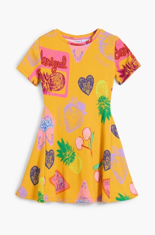 Cotton dress with prints