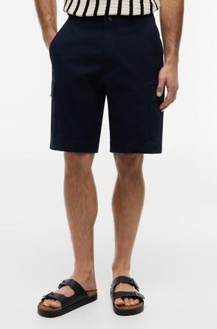 Relaxed fit platnene cargo kratke hlače