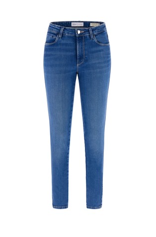 Slim fit jeans hlače iz bombažne mešanice