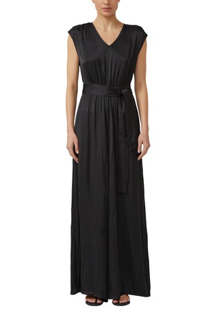 Satin jumpsuit with extra wide leg