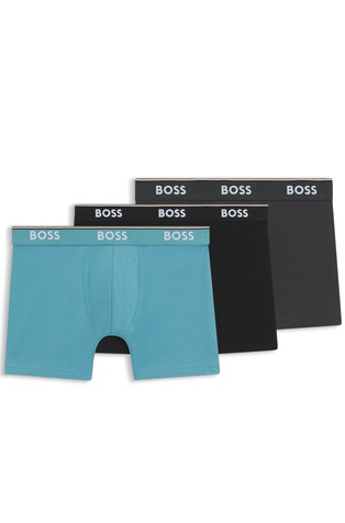 Three-pack of stretch-cotton boxer briefs with logo waistband