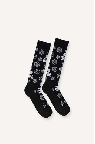 Unisex smučarske nogavice z motivi snežink