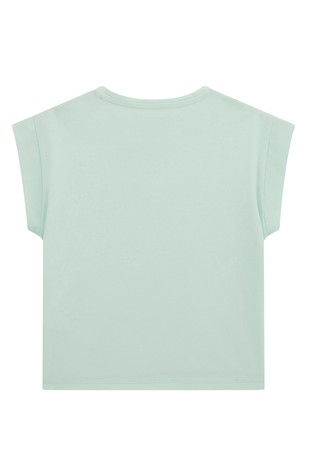 GUESS Stretch cotton T-shirt with print Mint Hint 2