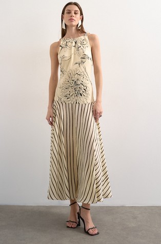 TSMILLE long patterned dress