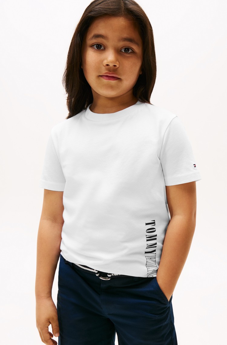 TOMMY HILFIGER Contrast Logo Graphic T-Shirt White 